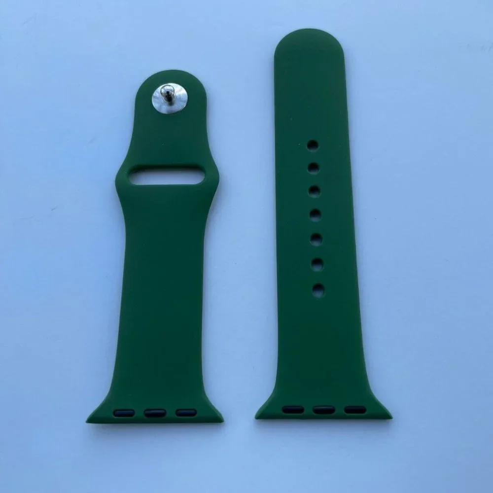 Replacement Strap for iWatch Green Tone Silicon Rubber Band Size 38/40mm